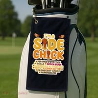 Im A Side Chick Funny Thanksgiving Dinner Golf Towel thumb 2