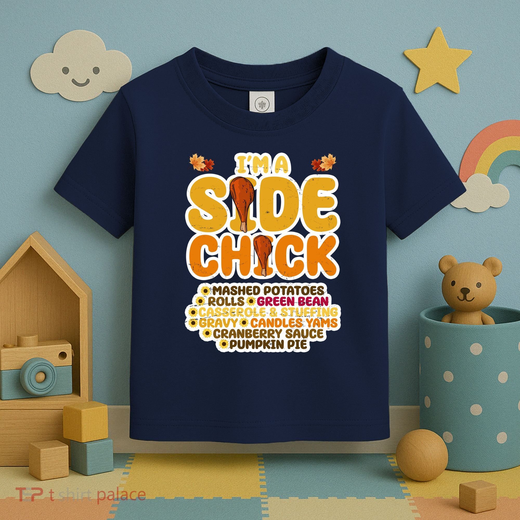 Im A Side Chick Funny Thanksgiving Dinner Toddler T-Shirt