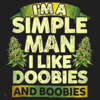 Im A Simple Man I Like Doobies And Boobies Weed 420 Hat thumb 2