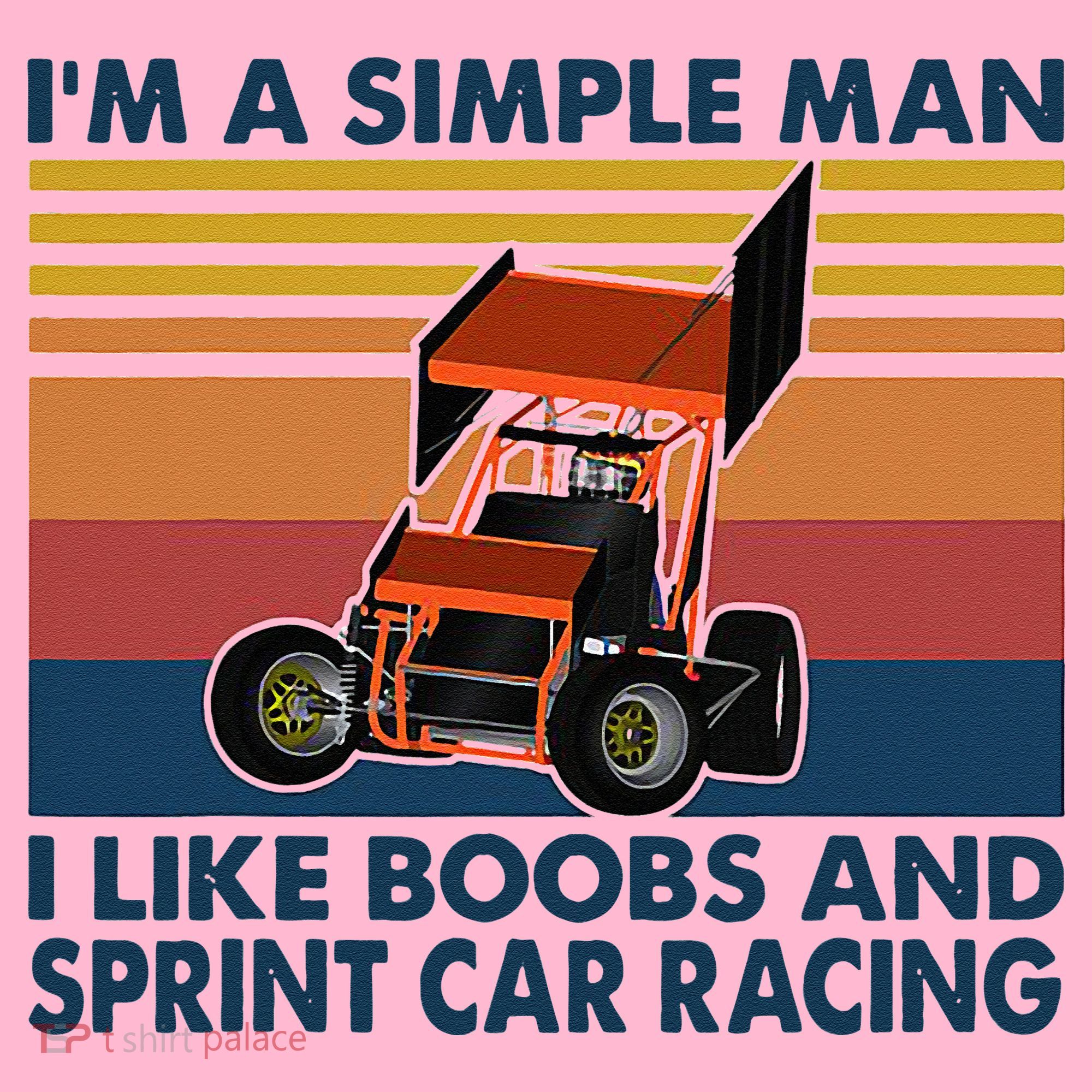 Im A Simple Man I Like Boobs And Sprint Car Racing Coaster