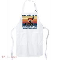 Im A Simple Man I Like Boobs And Sprint Car Racing Apron thumb 0