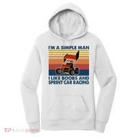 Im A Simple Man I Like Boobs And Sprint Car Racing Women's Hoodie thumb 0