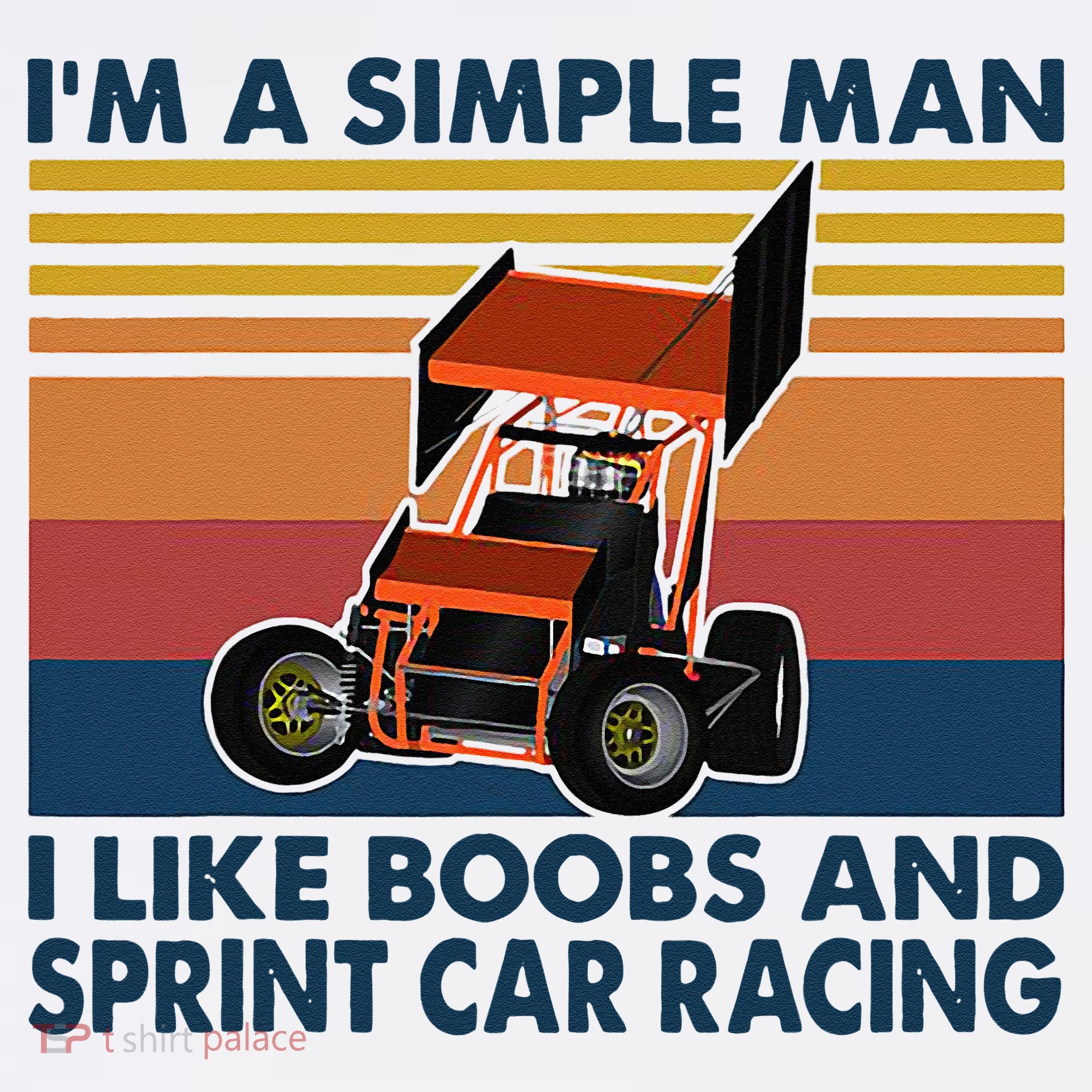 Im A Simple Man I Like Boobs And Sprint Car Racing Women's Hoodie