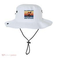 IM A Simple Man I Like Boobs And Sprint Car Racing Bucket Hat thumb 0