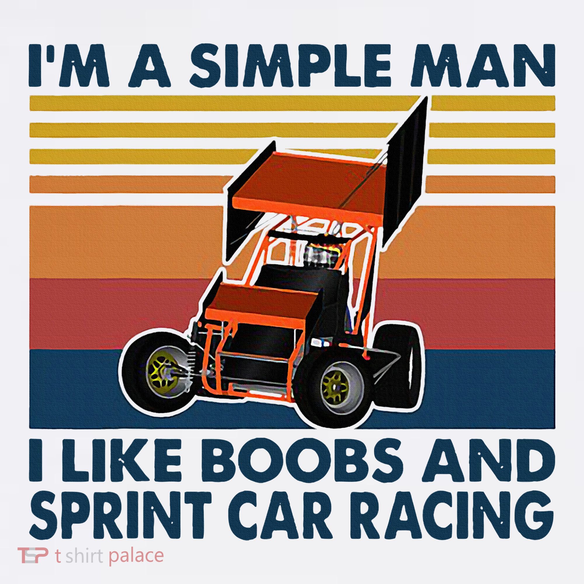 IM A Simple Man I Like Boobs And Sprint Car Racing Women's Hoodie