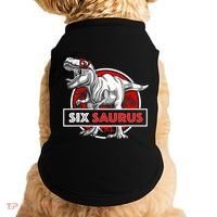 I am Six Saurus 6 Yrs Old T Rex for 6th Birthday Gift Doggie Tank thumb 0