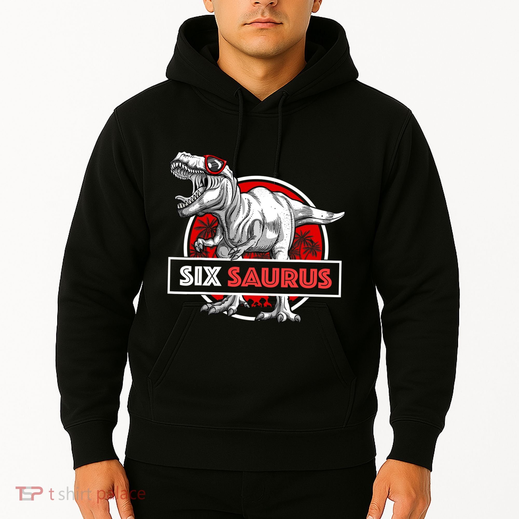 I am Six Saurus 6 Yrs Old T Rex for 6th Birthday Gift Hoodie