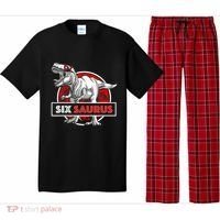 I am Six Saurus 6 Yrs Old T Rex for 6th Birthday Gift Pajama Set thumb 0