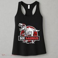 I am Six Saurus 6 Yrs Old T Rex for 6th Birthday Gift Women's Tank Top thumb 3