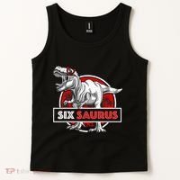 I am Six Saurus 6 Yrs Old T Rex for 6th Birthday Gift Tank Top thumb 2