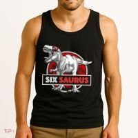 I am Six Saurus 6 Yrs Old T Rex for 6th Birthday Gift Tank Top thumb 3