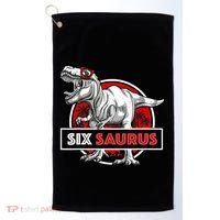 I am Six Saurus 6 Yrs Old T Rex for 6th Birthday Gift Golf Towel thumb 0