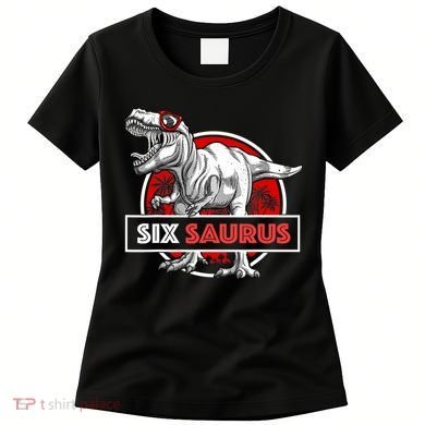 I am Six Saurus 6 Yrs Old T Rex for 6th Birthday Gift Women's T-Shirt