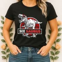 I am Six Saurus 6 Yrs Old T Rex for 6th Birthday Gift Women's T-Shirt thumb 2