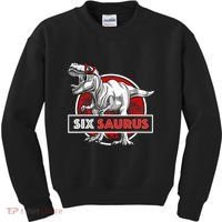 I am Six Saurus 6 Yrs Old T Rex for 6th Birthday Gift Kids Sweatshirt thumb 0