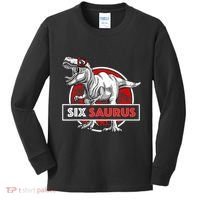 I am Six Saurus 6 Yrs Old T Rex for 6th Birthday Gift Kids Long Sleeve Shirt thumb 0