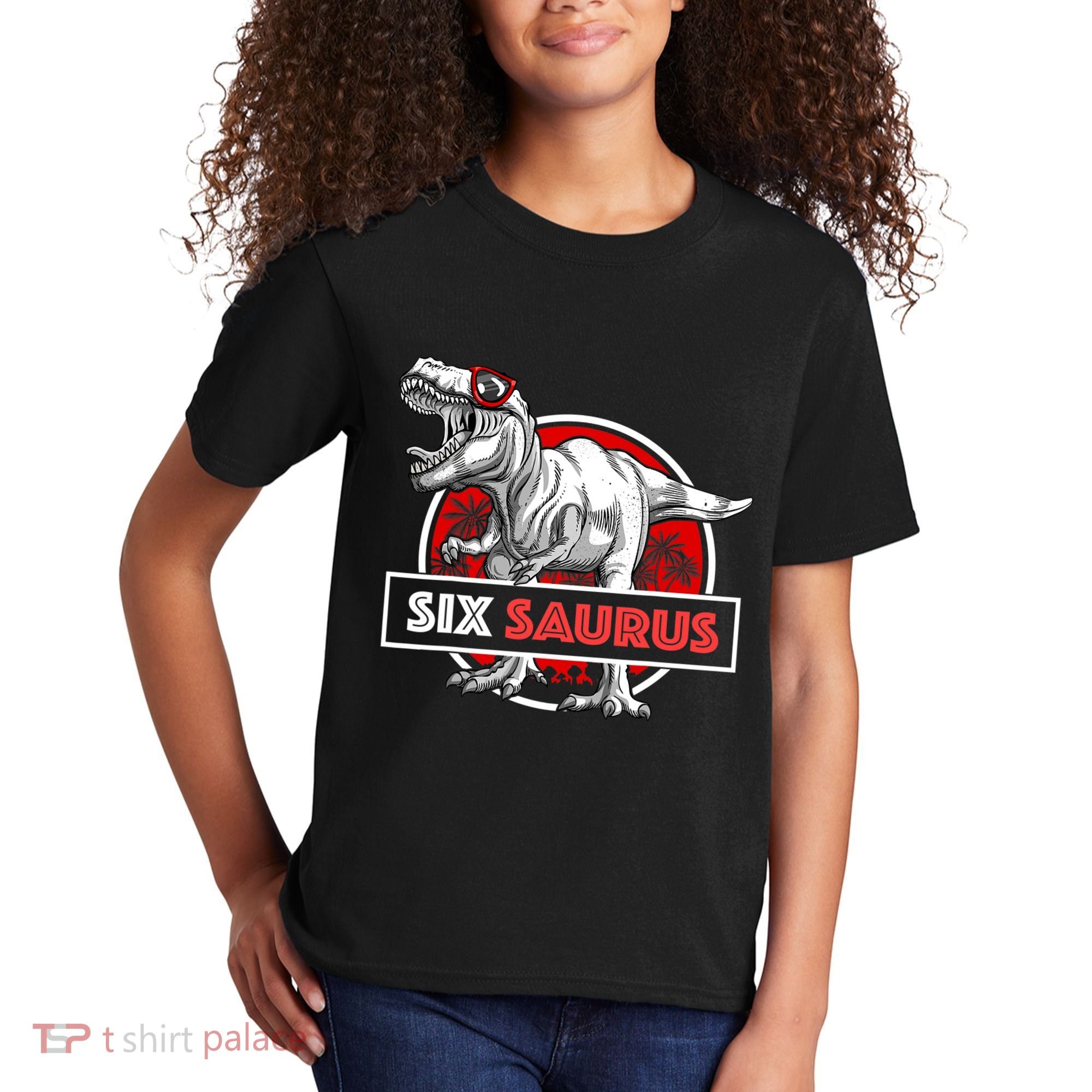 I am Six Saurus 6 Yrs Old T Rex for 6th Birthday Gift Kids T-Shirt