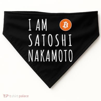 I Am Satoshi Nakamoto Fun Bitcoin Creator Meme USA-Made Doggie Bandana
