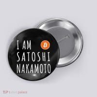 I Am Satoshi Nakamoto Fun Bitcoin Creator Meme Button thumb 0