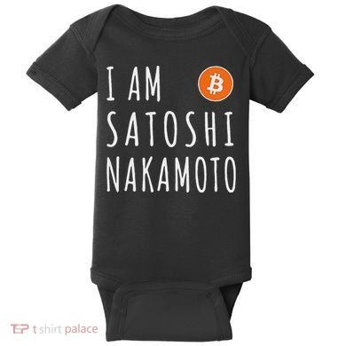 I Am Satoshi Nakamoto Fun Bitcoin Creator Meme Baby Bodysuit