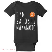 I Am Satoshi Nakamoto Fun Bitcoin Creator Meme Baby Bodysuit thumb 0