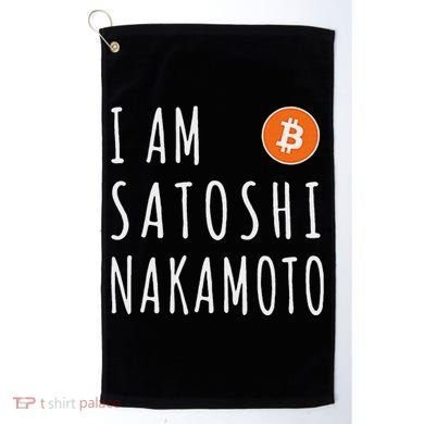 I Am Satoshi Nakamoto Fun Bitcoin Creator Meme Golf Towel