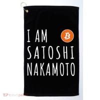 I Am Satoshi Nakamoto Fun Bitcoin Creator Meme Golf Towel thumb 0