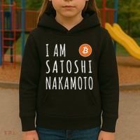 I Am Satoshi Nakamoto Fun Bitcoin Creator Meme Kids Hoodie thumb 3