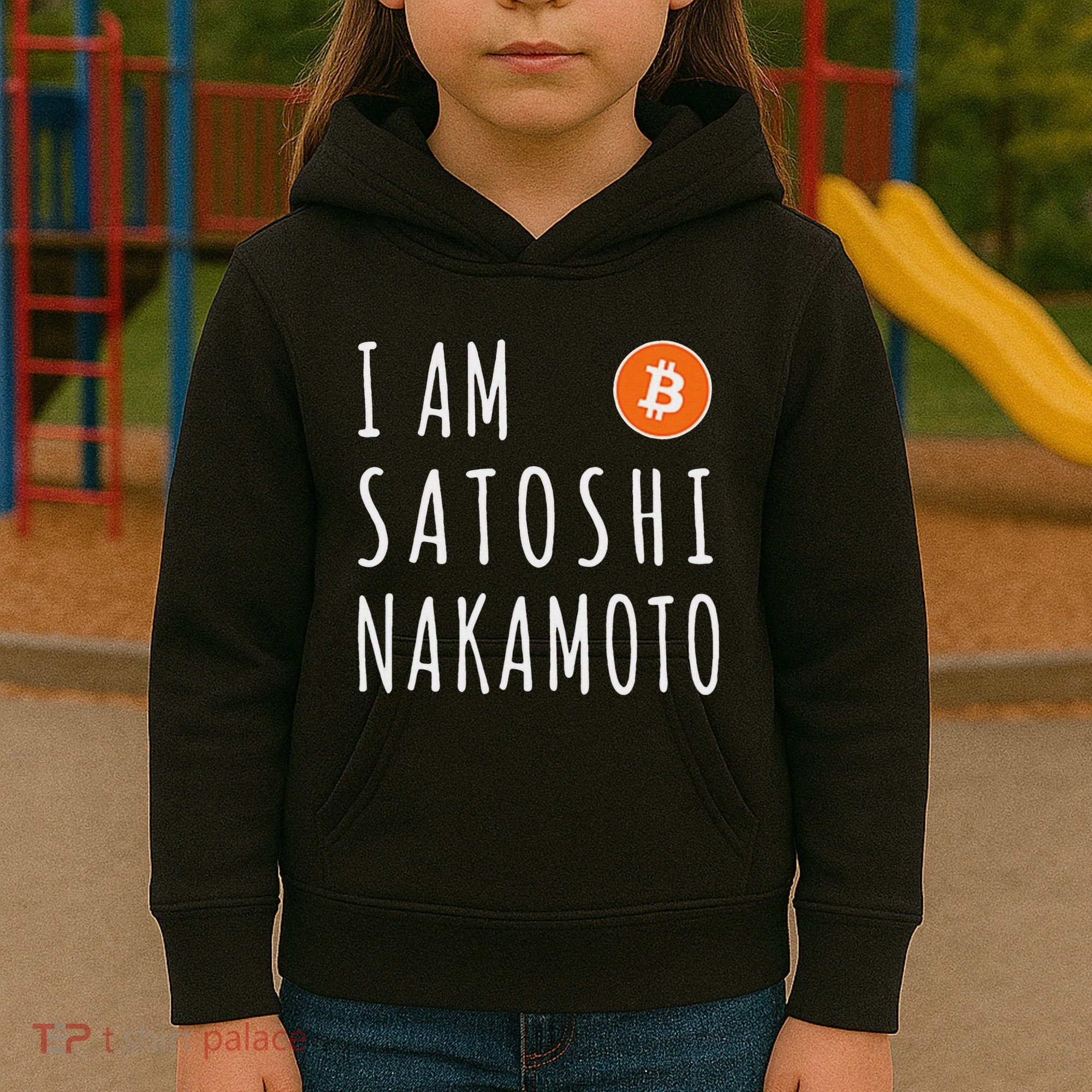 I Am Satoshi Nakamoto Fun Bitcoin Creator Meme Kids Hoodie