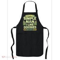 I'm A Simple Man I Like Doobies And Boobies Weed 420 Apron thumb 0