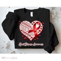 I'm A Survivor Heart Disease Awareness Red Ribbon CHD Sweatshirt thumb 2