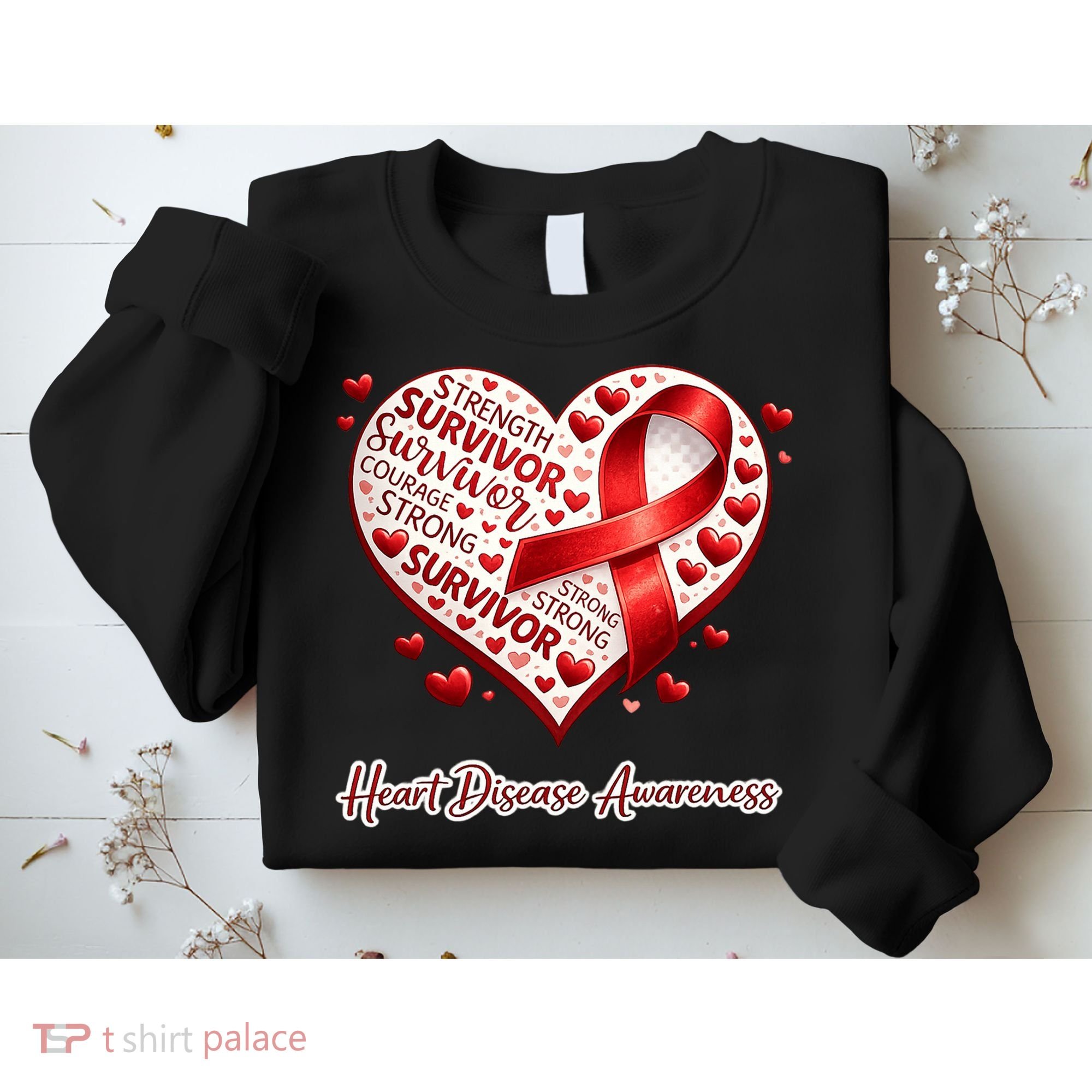 I'm A Survivor Heart Disease Awareness Red Ribbon CHD Sweatshirt
