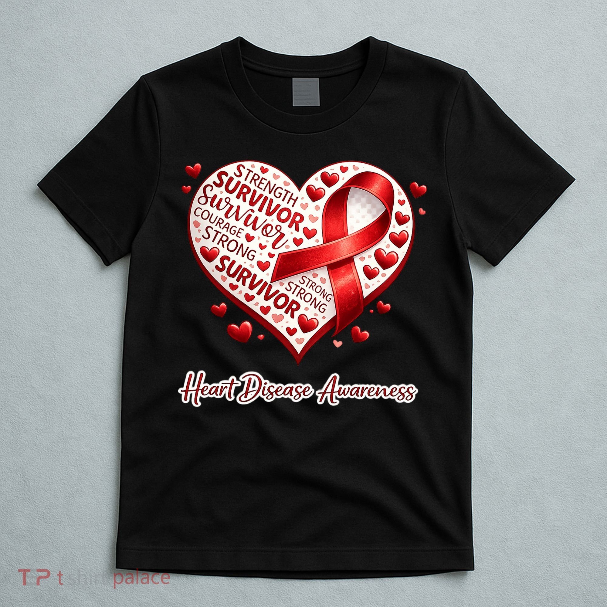 I'm A Survivor Heart Disease Awareness Red Ribbon CHD T-Shirt
