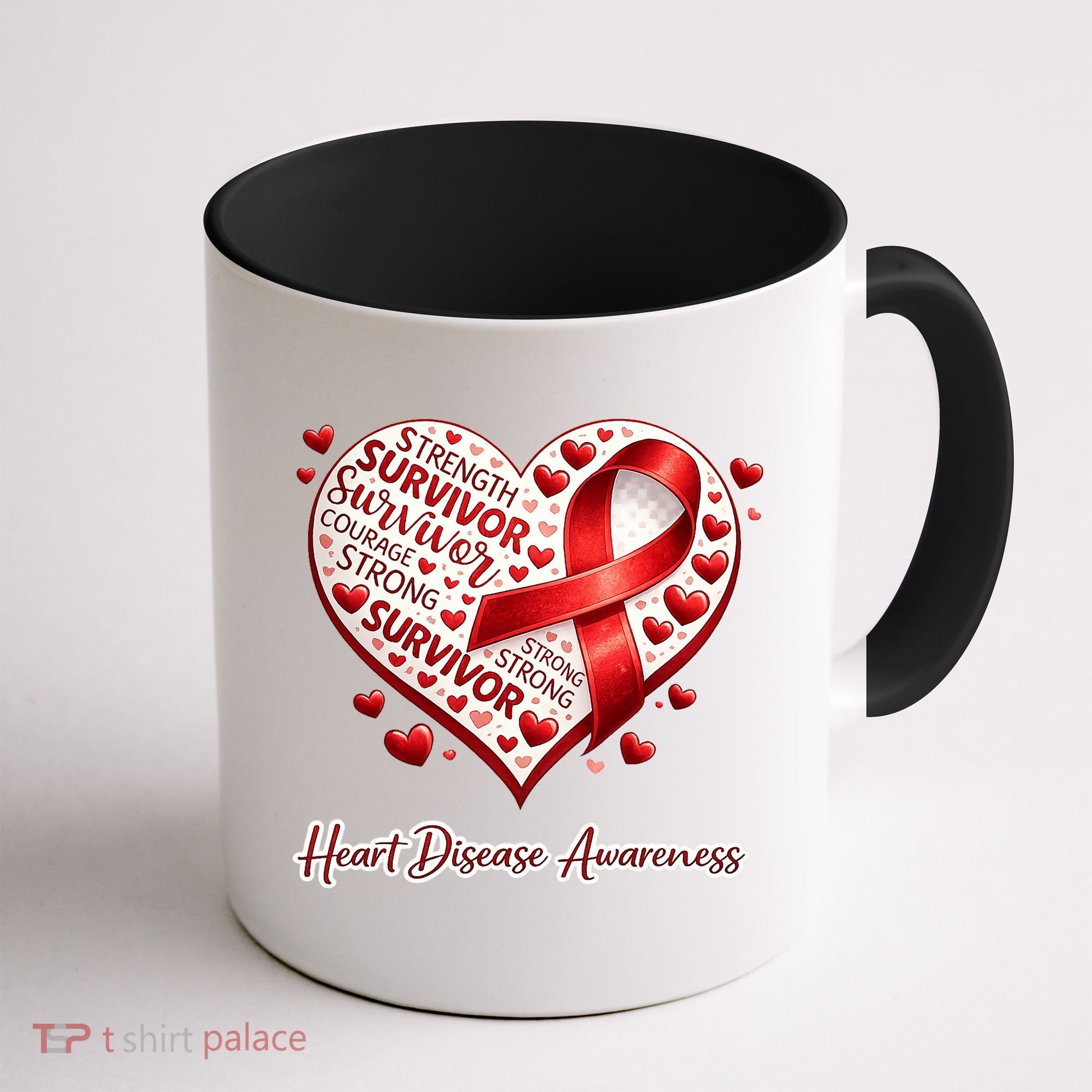 I'm A Survivor Heart Disease Awareness Red Ribbon CHD Coffee Mug