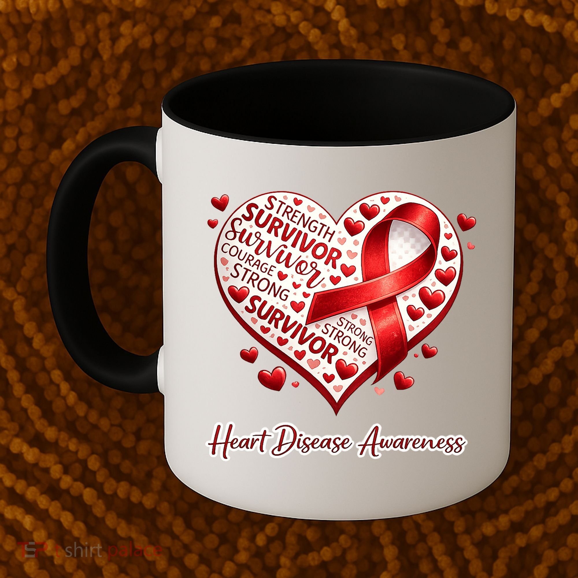 I'm A Survivor Heart Disease Awareness Red Ribbon CHD Coffee Mug