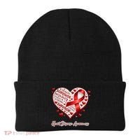 I'm A Survivor Heart Disease Awareness Red Ribbon CHD Beanie thumb 0