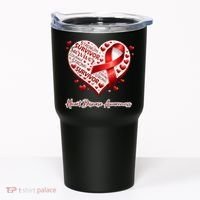 I'm A Survivor Heart Disease Awareness Red Ribbon CHD Tumbler thumb 0