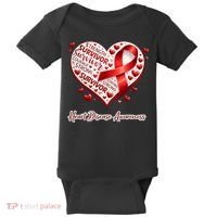I'm A Survivor Heart Disease Awareness Red Ribbon CHD Baby Bodysuit thumb 0