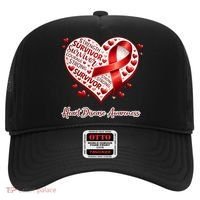 I'm A Survivor Heart Disease Awareness Red Ribbon CHD Hat thumb 0