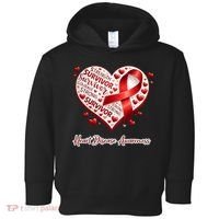 I'm A Survivor Heart Disease Awareness Red Ribbon CHD Toddler Hoodie thumb 0