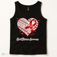 I'm A Survivor Heart Disease Awareness Red Ribbon CHD Tank Top thumb 2