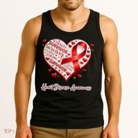 I'm A Survivor Heart Disease Awareness Red Ribbon CHD Tank Top thumb 3