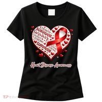 I'm A Survivor Heart Disease Awareness Red Ribbon CHD Women's T-Shirt thumb 0