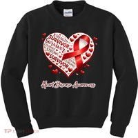 I'm A Survivor Heart Disease Awareness Red Ribbon CHD Kids Sweatshirt thumb 0