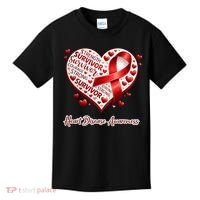 I'm A Survivor Heart Disease Awareness Red Ribbon CHD Kids T-Shirt thumb 0