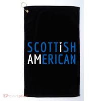 I Am Scottish American Gift Scotland And America Pride Gift Golf Towel thumb 0