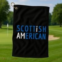 I Am Scottish American Gift Scotland And America Pride Gift Golf Towel thumb 1