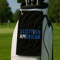 I Am Scottish American Gift Scotland And America Pride Gift Golf Towel thumb 2