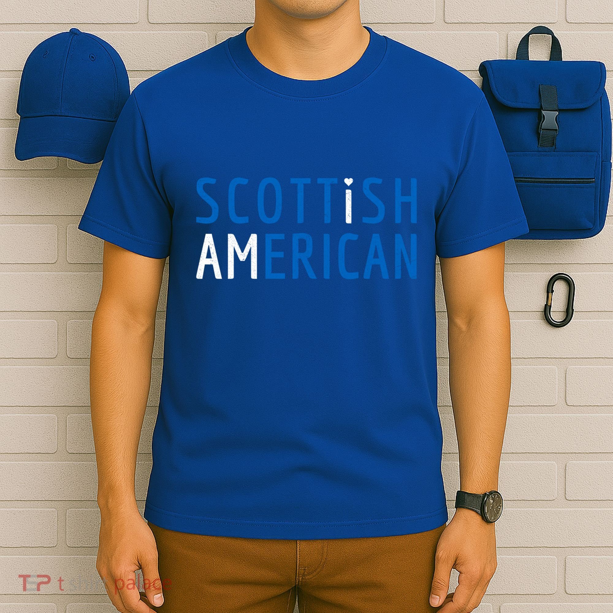 I Am Scottish American Gift Scotland And America Pride Gift T-Shirt