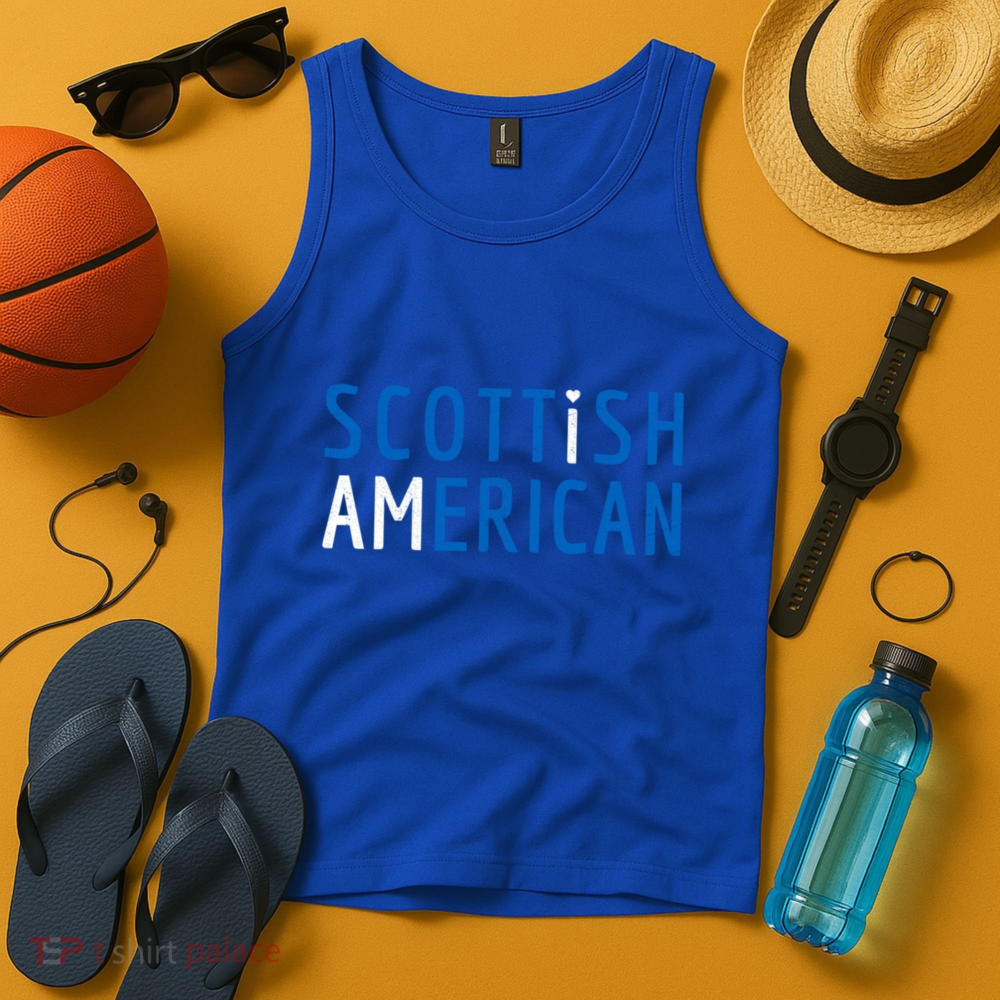 I Am Scottish American Gift Scotland And America Pride Gift Tank Top